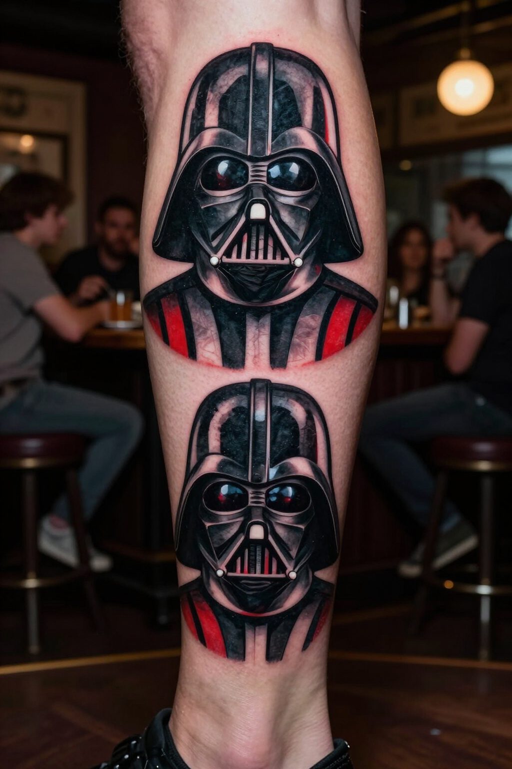 Darth Vader Tattoo: Styles, Meanings and Design Ideas 9 Tattoo of Darth Vader's mask isolating the character's face.