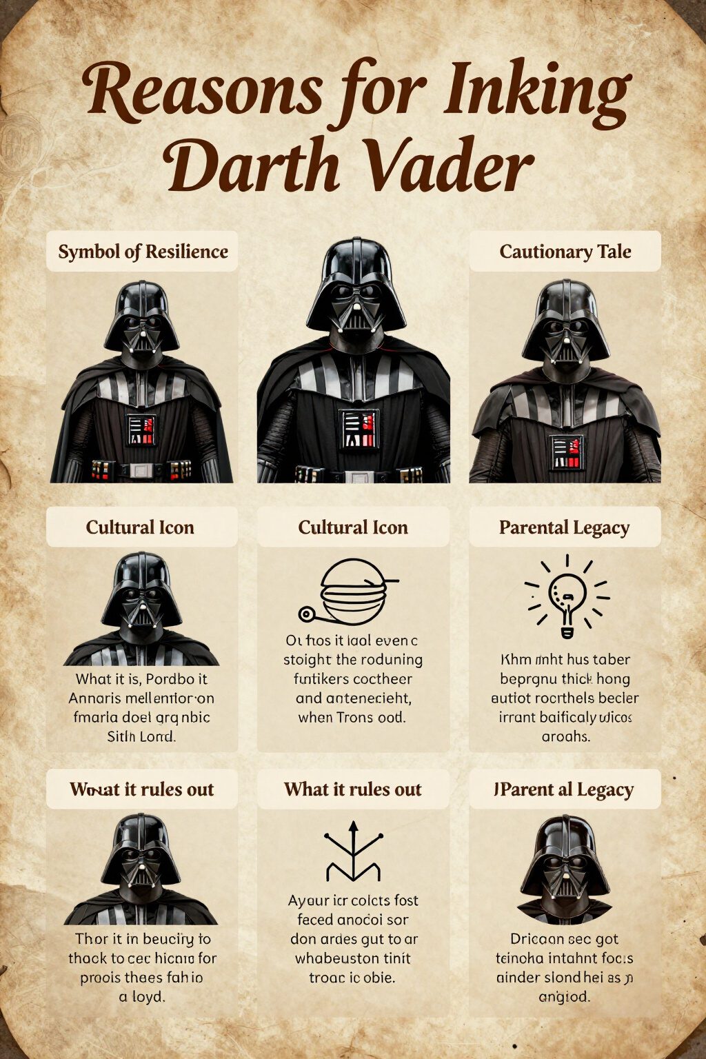 Darth Vader Tattoo: Styles, Meanings and Design Ideas 19 Information graphic on reasons for getting Darth Vader tattoos.