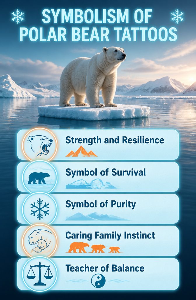 16 Polar Bear Tattoo Ideas for Every Style 17 Information image on the symbolism of polar bear tattoos.