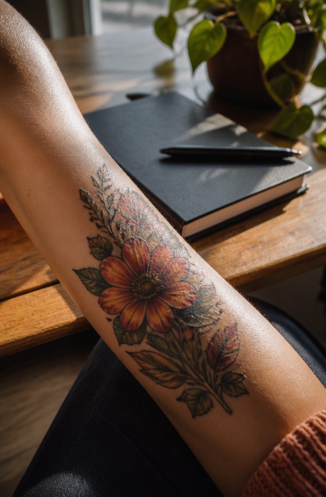 Why Is My Tattoo Peeling? 5 Stages of Normal Healing 7 Well-healed tattoo on the forearm with no visible peeling.